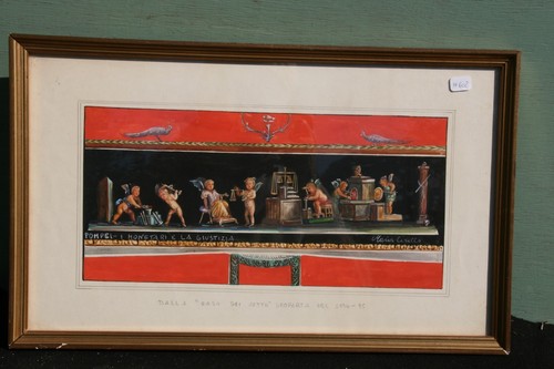Tableau peinture gouache sous - gouache,