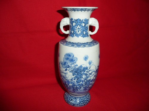 Vase japonais porcelaine bleu - japonais,