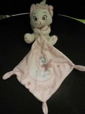 doudou mouchoir chat Marie blanc rose Good Night lune étoile DISNEY (2 dispo)