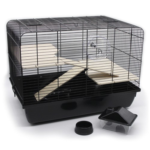 Cage rongeur rex2 noir - cage, à