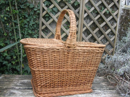 Ancien panier osier pique - panier, en