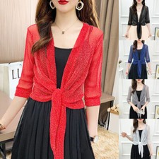 Cardigan Cache-Coeur En Tricot À Nouer Et À Ouvrir Sur Le Devant Pour Femme /