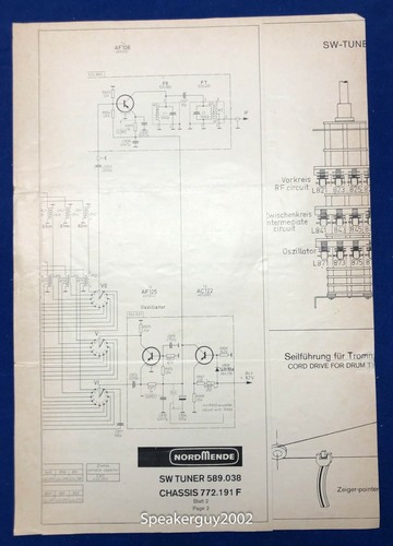 Nordmende schematic sw tuner - nordmende,
