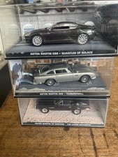 3x 1/43 Aston Martin Scale Model Fabbri thunderball living daylights v8 dbs db5