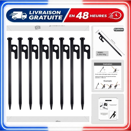 Piquets camping 20cm métal - 20cm,
