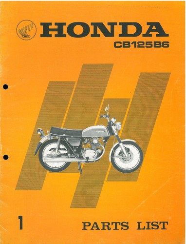 Parts list honda twin 125 - twin, cb