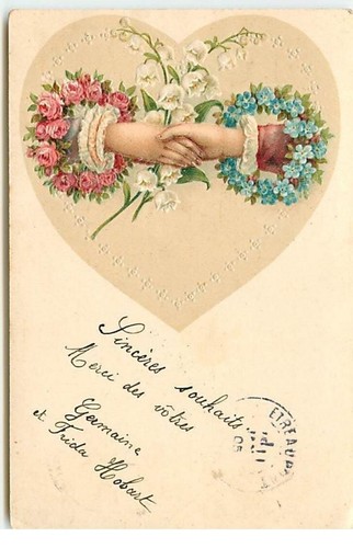 Carte gaufrée deux - carte,