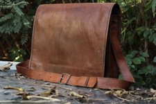 All Leather Messenger Bag