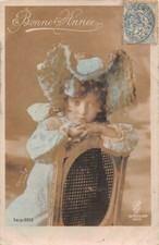 CPA Fantaisie - Bonne Année - Petite fille  sur une chaise 