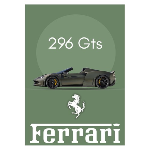 Affiche auto ferrari - ferrari, gts