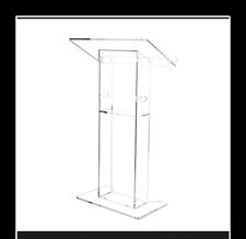 Clear Acrylic Floor Standing Lectern Podium with Shelf 685mm Wide x 1180mm High
