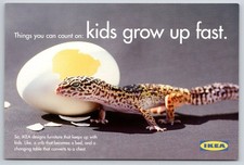 Lizard Egg Kids Grow Up Fast Multi Use Furniture Ikea Store Ad Postcard UNP 4x6 