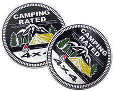 2pc Camping Rated Badge Auto Fender Emblem Sticker 4x4 SUV Truck 2.36" 6cm