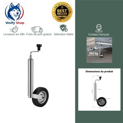 Roue jockey remorque - roue,