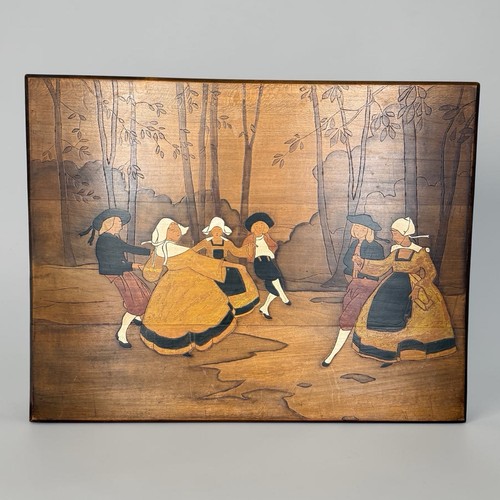 Ancien panneau bois gravé