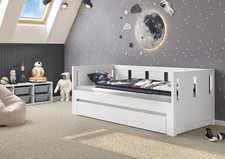 Lit gigogne, canapé-lit, pin