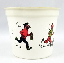 Tintin - Small Plastic Food Ice Cream Jar - EDL 1971