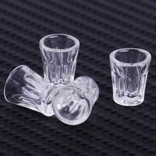 4pcs 1:12 Clear Resin Glass