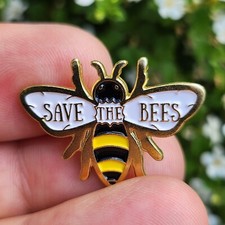 Save The Bees Pin Badge Email