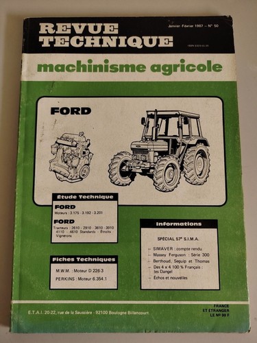 Revue technique tracteur ford - revue,