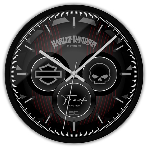 Montre murale moto - noir, 30cm