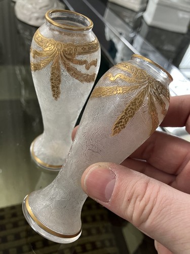 Rare paire petits vases - de,
