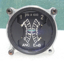 Vintage Jaeger Aircraft Indicateur de Pression Psi  (Memorabilia item)