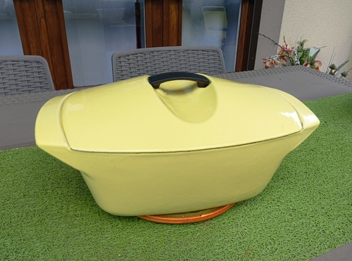 Cocotte fonte jaune années - cocotte, en