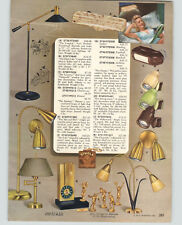 1954 PAPER AD 6 PG Stnola COLOR Lamp Wall Desk Table Floor Driftwood Tele-Clock
