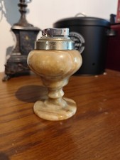 antique Zenith table lighter marble base