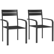Outsunny Lot de 2 chaises de