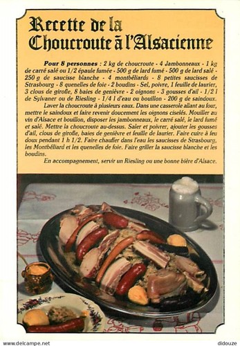 Carte postale recettes - carte,