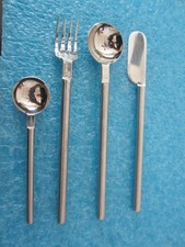 AIR FRANCE CONCORDE AIRPLANE BOUILLET BOURDELLE CEI 4 pc CUTLERY set long spoon