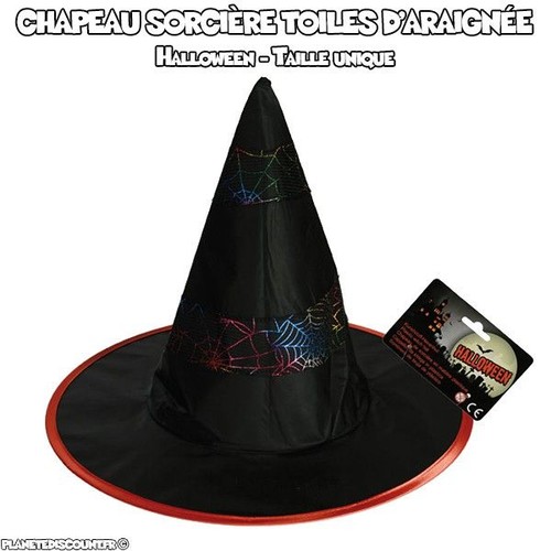 Chapeau sorcière toiles - chapeau,