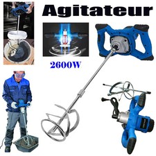 Mixeur de mortier Malaxeur à main Mélangeur Malaxeur avec 6Vitesses 2600Watt