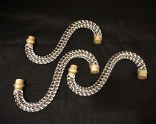 Antique Vintage Baccarat Crystal S-shaped Chandelier Arms Set of 3