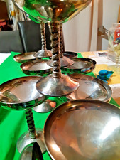 coupe a glace metal argenté ou coupe de Champagne  V I SI U C S.A spain