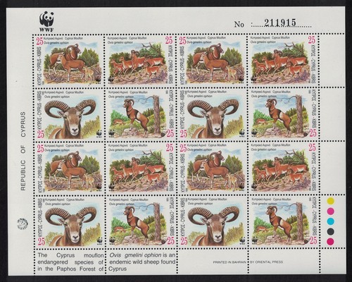 Cyprus wwf mouflon sheetlet - cyprus, of