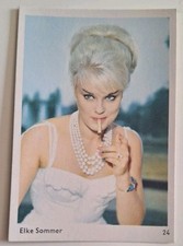 Carte Carton Vintage 1960 Numéro 24 Elke Sommer Distributeur Chewing-gum Brabo 