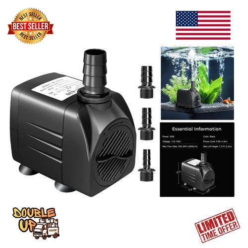 30w fountain pump with 2ft - pump, 7.2ft