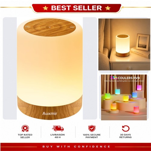 Lampe chevet led tactile - chevet,