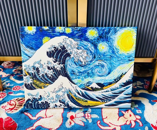 Tableau peinture oeuvre toile - tableau,