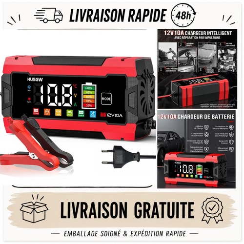Chargeur batterie 12v 10a - 12v,