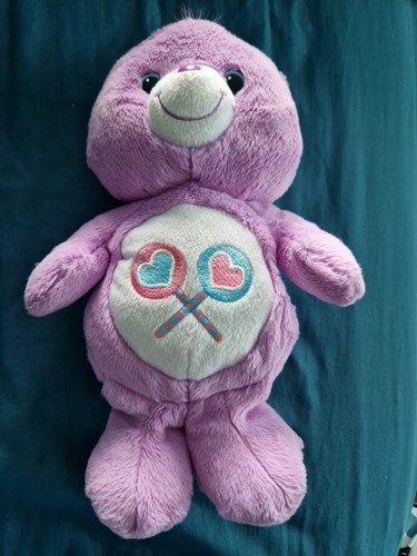 Peluche ours bisounours mauve - peluche,