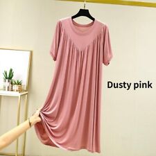 Homme Femme Desseré Coton Chemise de Nuit Manche Courte Pyjama Confortable