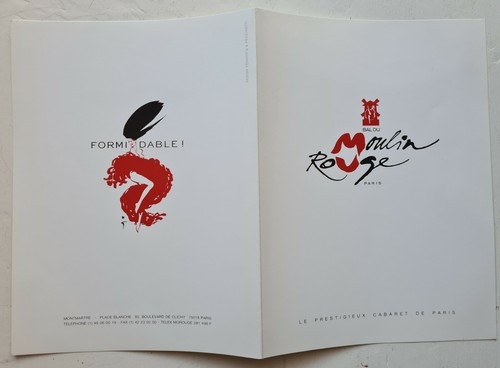 Menu cabaret moulin rouge - cabaret,
