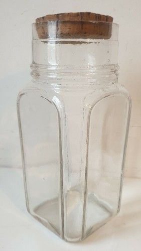 Ancien bocal verre epais