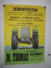 FENDT tracteur agricole affiche publicitaire 1971