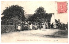 89 MARCHAIS CONCRETE - the town hall, school group.