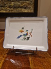 Adorable Plateau A Carte En Faience De Gien Oiseau De Paradis